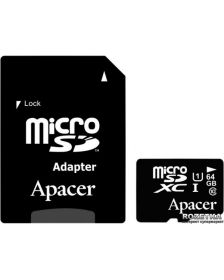 მეხსიერების ბარათი Apacer microSDXC UHS-I U1 Class10 64GB w/ 1 Adapter RP