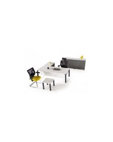 მაგიდა BLOCAR მაგიდა BLOCAR, 180x80x75სმ, ტ- 0სმ, თეთრი/ანტრაციტი, მეტალის ფეხით, REN-BLC.01.18(White/Antracite), REN-213146