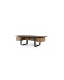მაგიდა KRANZ მაგიდა KRANZ, 230x100x75სმ, ტ- 0სმ, ყავისფერი ხე/შავი, მეტალის ფეხით, REN-KRZ.01.23(Prestige/Black), REN-213134