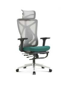 საოფისე სავარძელი Furnee MS-2216C, Office Chair, Gray/Green