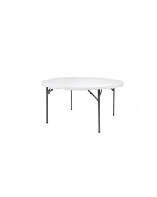 ბარის მაგიდა დასაკეცი დასაკეცი ბარის მაგიდა პლასტიკური ზედაპირით, Ø153X74სმ., მეტალის ფეხით, თეთრი, QT-Y150, QT-219112