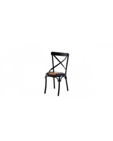 ბარის სკამი ტყავის ბალიშით, შავი/ყავისფერი ბარის სკამი ტყავის ბალიშით, შავი მეტალის ჩარჩოთი, შავი/ყავისფერი, QTMJ-017/Brown/Black, QT-219120