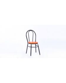 ბარის სკამი პლასტიკური ზედაპირით ბარის სკამი პლასტიკური ზედაპირით, მეტალის ფეხით, შავი/ნარინჯისფერი, QTMJ-021/Orange+Black, QT-219122