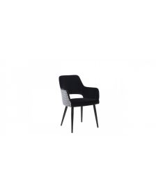 ბარის სკამი ხავერდოვანი ნაჭრის, შავი/ლურჯი ბარის სკამი ხავერდოვანი ნაჭრის ზედაპირით, შავი მეტალის ფეხით, შავი/ლურჯი, AO-S-874, AO-344007