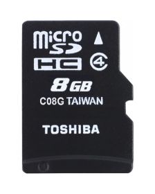 მეხსიერების ბარათი  TOSHIBA  8GB  Class 4