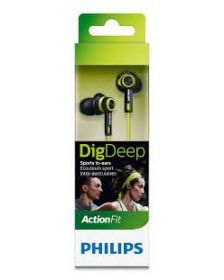 ყურსასმენი Philips ActionFit SHQ2400CL/00 In-ear, Lime/Black