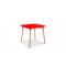 ბარის მაგიდა ბარის მაგიდა 80x80x75.5სმ., მდფ ტ-2სმ, ხის ფეხით, წითელი, DLF-T6#/RED, DLF-902223