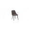 სასადილოს სკამი ნაჭრის ზედაპირით, მუქი ნაცრისფერი სასადილოს სკამი ხავერდოვანი ნაჭრის ზედაპირით, შავი მეტალის ფეხით, მუქი ნაცრისფერი, AO-S-870-1, AO-344006