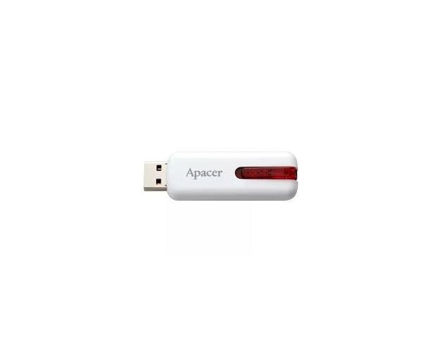 მეხსიერების ბარათი APACER USB2.0 Flash Drive AH326 16GB  White RP