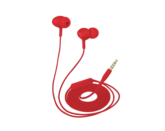 ყურსასმენი TRUST Ziva In-ear Headphones with microphone - red