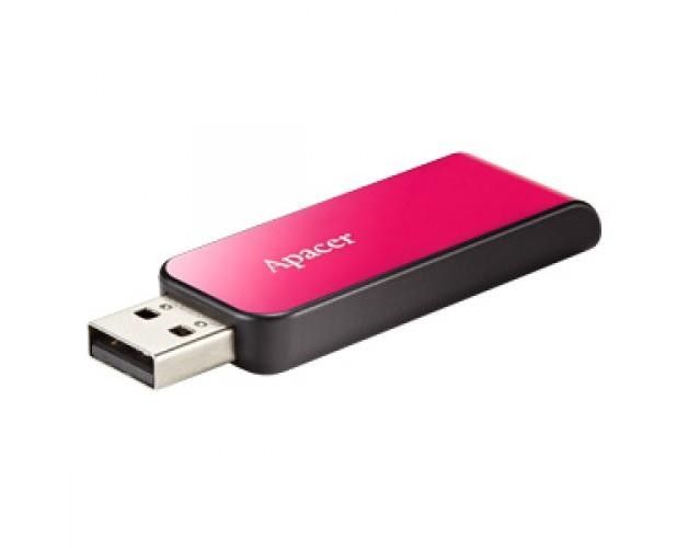 მეხსიერების ბარათი APACER USB2.0 Flash Drive AH334 64GB Pink RP