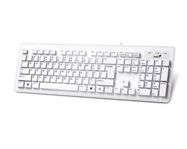 კლავიატურა  GENIUS SlimStar 130, Slim Keyboard, USB White