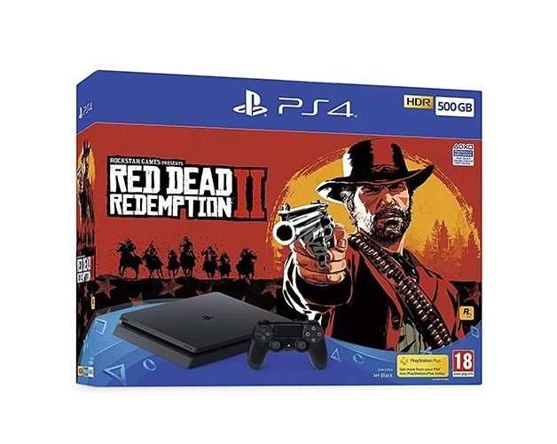 სათამაშო კონსოლი Sony Playstation 4 Console 500GB with Red Dead Redemption 2 Black