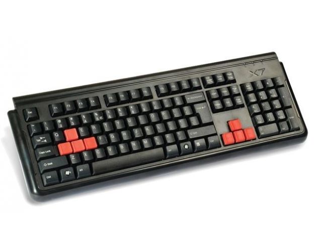 კლავიატურა A4Tech keyboard G300, Can-Be-Washed, Black, (US+Russian) USB