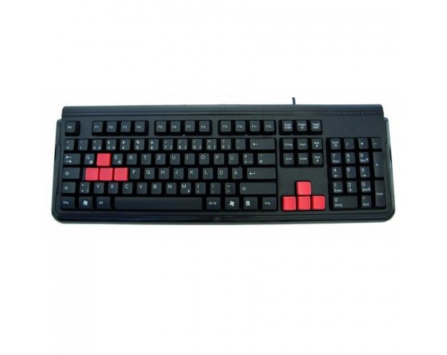 კლავიატურა A4Tech keyboard G300, Can-Be-Washed, Black, (US+Russian) USB