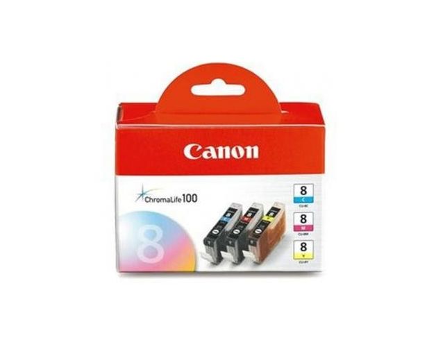 კარტრიჯი კარტრიჯი Canon CLI-8 Inkjet Cartridge Multi Pack CMY 0621B029AA