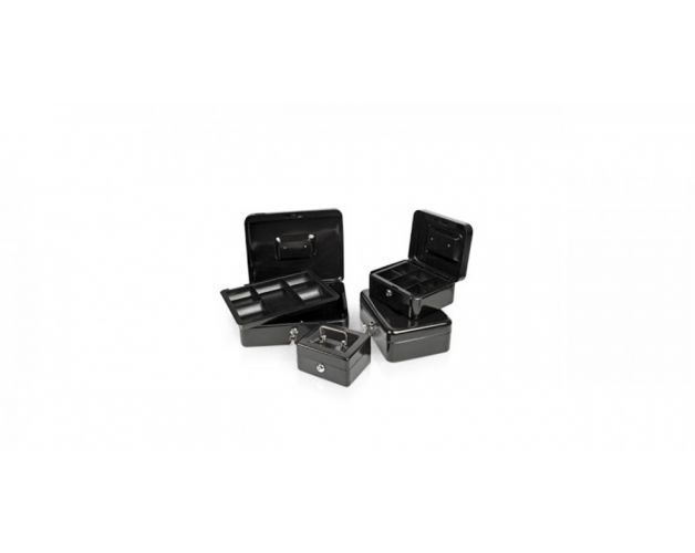 სალაროს ყუთი მეტალის, პატარა, გასაღებით, შავი სალაროს ყუთი მეტალის, პატარა, გასაღებით, 150x110x75მმ., შავი, Forpus, FO80101, FOP-801019