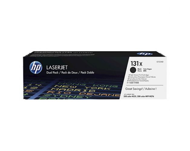 პრინტერი HP 131X 2-pack High Yield Black Original LaserJet