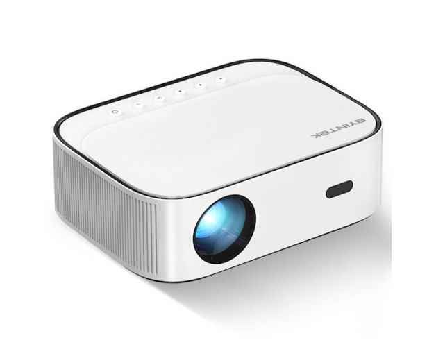 BYINTEK K45 Smart Home Theater Projector, FHD, Support 4K, Android 9.0, LCD, LED, 700 ANSI lumens, WiFi, BT4.0, White