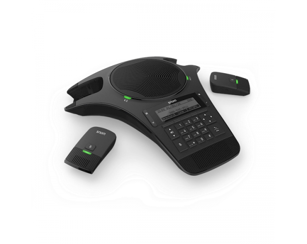 საკონფერენციო ტელეფონი Snom C520 WiMi, 2 Detachable Wireless DECT-Microphones, LED, RJ-45, Black