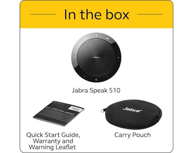 საკონფერენციო დინამიკი Jabra Speak 510 MS Black USB, Bluetooth, Black