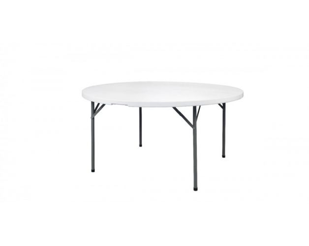 ბარის მაგიდა დასაკეცი დასაკეცი ბარის მაგიდა პლასტიკური ზედაპირით, Ø153X74სმ., მეტალის ფეხით, თეთრი, QT-Y150, QT-219112