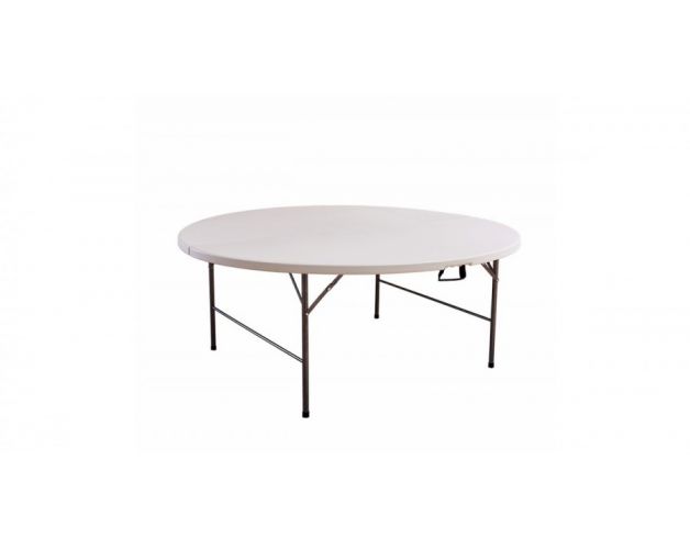 ბარის მაგიდა დასაკეცი დასაკეცი ბარის მაგიდა პლასტიკური ზედაპირით, Ø181X74სმ., მეტალის ფეხით, თეთრი, QT-Y181Z, QT-219114