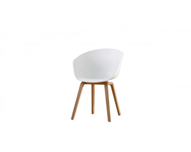 ბარის სკამი პლასტიკური ბარის სკამი პლასტიკური ზედაპირით, ხის ფეხით, 57X55X78სმ., თეთრი, TW-T870/White, TW-928532