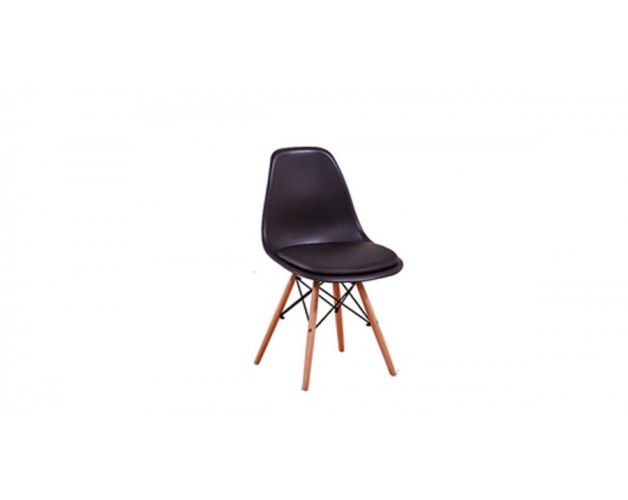 ბარის სკამი პლასტიკური ბარის სკამი პლასტიკური ზედაპირით, ტყავის ბალიშით, ხის ფეხით, მეტალის ჩარჩოთი, 54X46X81სმ, შავი, TW-T811-1/Black, TW-928524