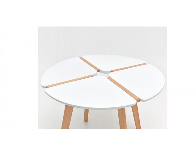 ბარის მაგიდა, მდფ ტოპი 4 ნაწილიანი, თეთრი ბარის მაგიდა Ø90X73სმ., მდფ ტოპი 4 ნაწილიანი, სისქე: 3სმ., ხის ფეხით, თეთრი, BX-Z-260/white, BX-316117