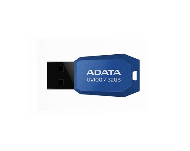 ფლეშ მეხსიერება ADATA UV100 32 GB, USB 2.0, Blue (AUV100-32G-RBL)