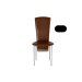 ბარის სკამი AMELY შავი, NS-V4, NS-901761